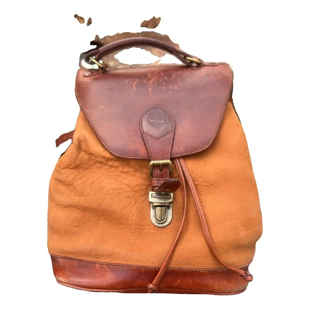 Vintage Timberland Two-Tone Brown Leather and suede Backpack